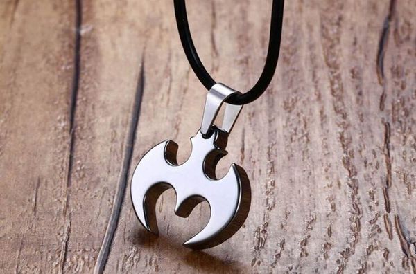 

pure tungsten carbide pendant with pu necklance for man gift, Silver