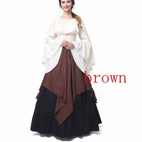 2018 wholesale plus size womens renaissance medieval costume dress plus size victorian dresses