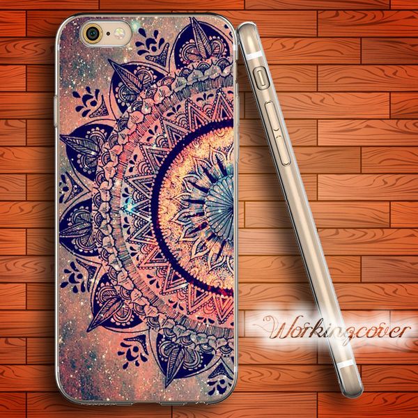 

capa nebula mandala soft clear tpu case for iphone 7 6 6s plus 5s se 5 5c 4s 4 case silicone cover