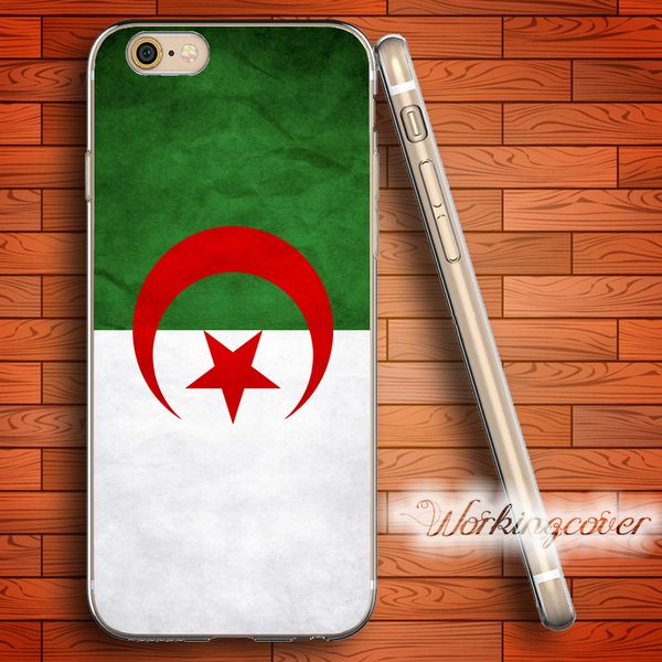 

capa africa algeria flag soft clear tpu case for iphone 7 6 6s plus 5s se 5 5c 4s 4 case silicone cover