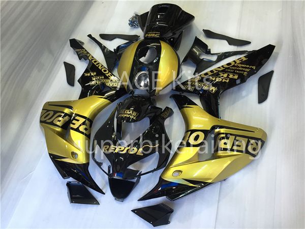 3 regalo nuovo per Honda CBR1000RR 2004 2005 1000RR 04 05 Kit carenatura moto ABS Carrozzeria nero giallo AHA7