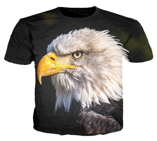

новые моды лета мужчины / женщины животных eagle harajuku стиль 3d печати повседневный футболки s-5xl h71, White;black