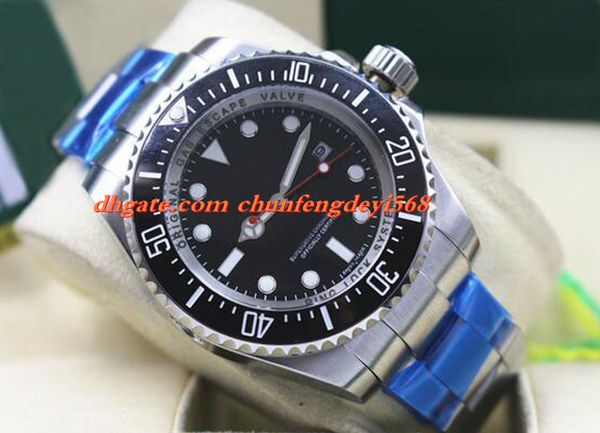 

fashion mint men's 116660 stainless 44mm ceramic bezel black dive watch automatic movement men watches luxury wristwatch, Slivery;brown