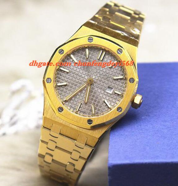 

fashion luxury st.oo.1220st.01 auto 33mm yellow gold stainless steel bracelet date quartz movement lady watches quality, Slivery;brown