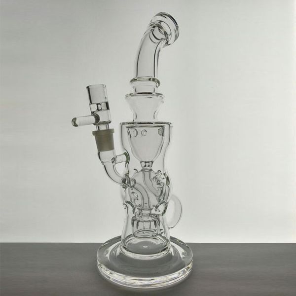 10'' FTK Hitman Glasbong Recycler Toro Raucherbongs Bohrinseln Matrix Perc Klein Torus Rauchwasserpfeifen Verbindungsgröße 14,5 mm Glasrig