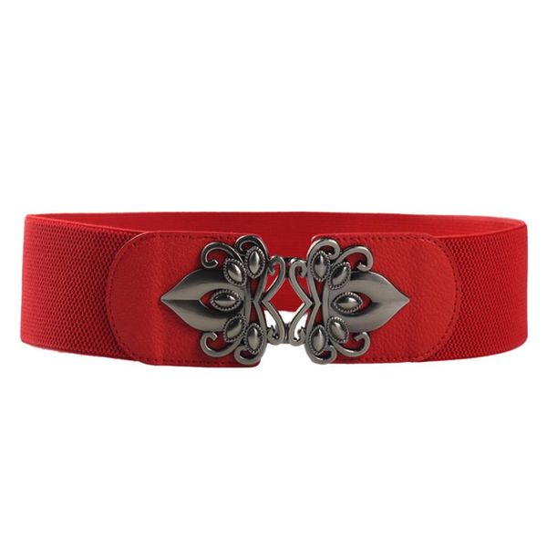 

wholesale- new style imitation leather material fashion women wide waist elastic stretch belt wide and stretchy belt vicky, Black;brown