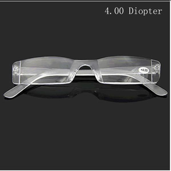 

clear rimless reading glasses metal temple 1.00 to 4.00 diopter nm2 ing