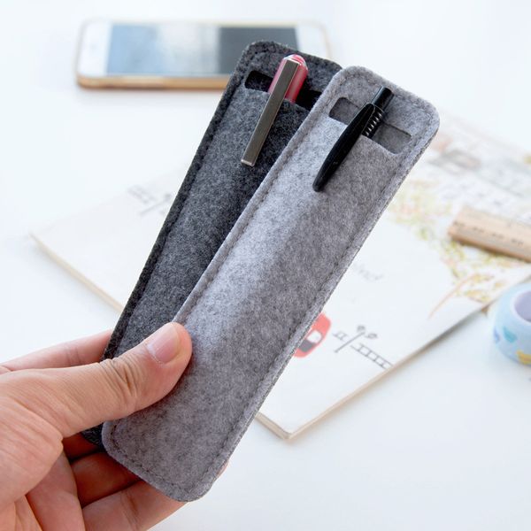 

simple design felt pencil case mini storage bag office supplies school stationery pen bag case business gifts promotional gift
