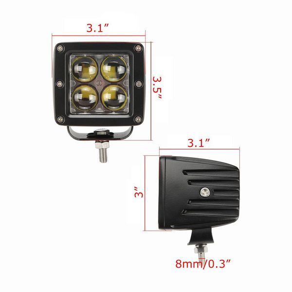 

3inch 20w dually led spot light bar offroad pods light led driving lamp work lamp fog light for truck pickup jeep suv atv