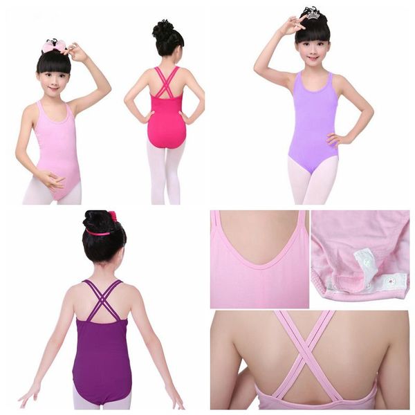 

spaghetti strap kids girls sleeveless ballet gymnastic bodysuit leotard for girls cotton dance suit jumpsuit fast shipping, Blue