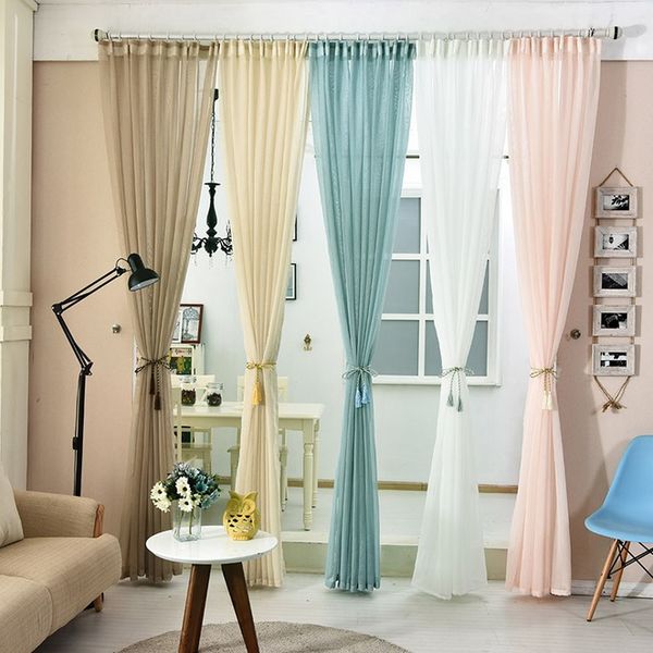 

sheer curtains ultra luxurious high woven elegant sheer grommet curtain panels linen curtains - assorted colors