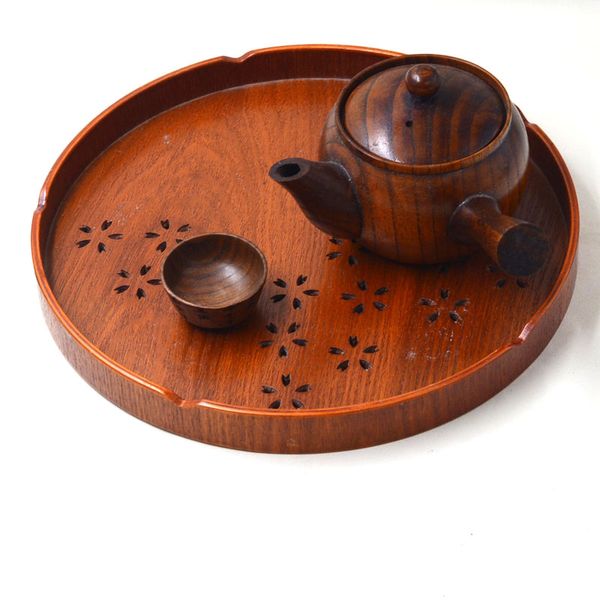 

new food serving trays tea food oriental vintage food tea wooden tray serving platter plate kitchen gadget for milk pizza za3028