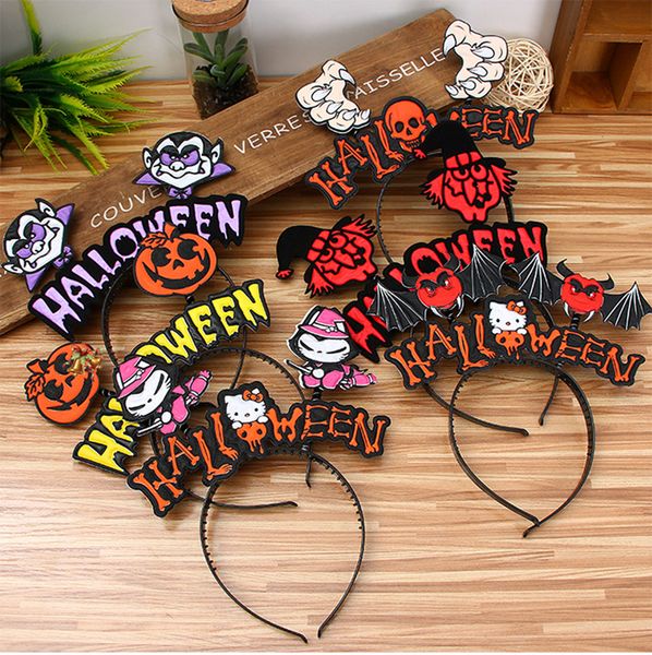 

2017 new arrival halloween headwear happy halloween witch pumpkin vampire hair hoop for party and bar