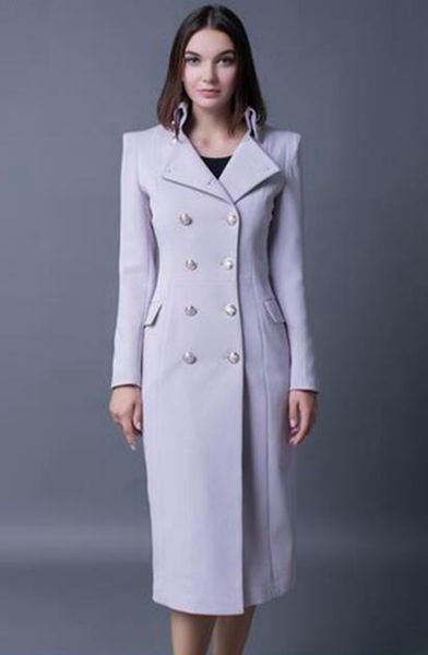 

women in the spring and autumn new han edition boutique show thin long double-breasted trench coat of big yards / s-4xl, Black