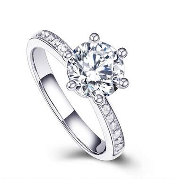 

сша gia сертификат victoria вика лапка набор ювелирный топаз моделируется алмаз 925 серебряного крест свадебного палец кольца, Golden;silver