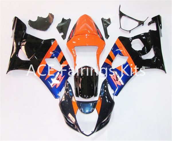 

3 gifts new suzuki gsxr1000 k3 03 04 gsxr 1000 k3 2003 2004 injection abs plastic motorcycle fairing the cool blue yellow v81