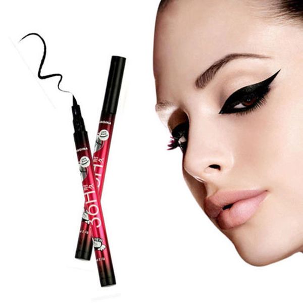 

wholesale-1 pcs women lady beauty makeup black eyeliner waterproof long-lasting liquid eye liner pencil pen make up cosmetic cute tool