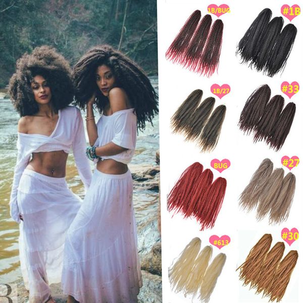 Crochet Marley Braids Hair Extensions Afro Kinky Ombre Jumbo