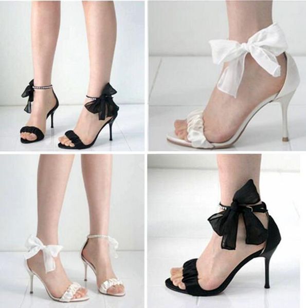 

milan stage show vogue satin rhinestone wedding shoes women high heeled sandals female summer heels zapatos mujer 9cm, Black