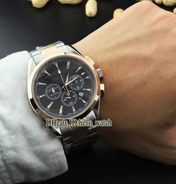 

высокое качество 007 aqua terra 150m коаксиальный 231.20.44.50.06.001 мужские часы кварцевый хронограф коричневый циферблат два тона дешевые, Slivery;brown
