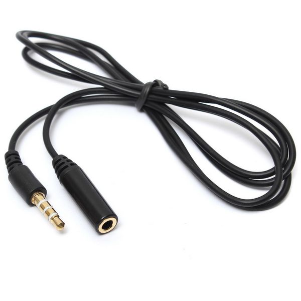 Cabo De Extensão De Fone De Ouvido Cor Enviado Aleatoriamente Atacado Mínimo Orde Cabo De Fone De Ouvido Masculino bu Fêmea AV Extensão Preto 3FT 3.5mm De Áudio Estéreo H