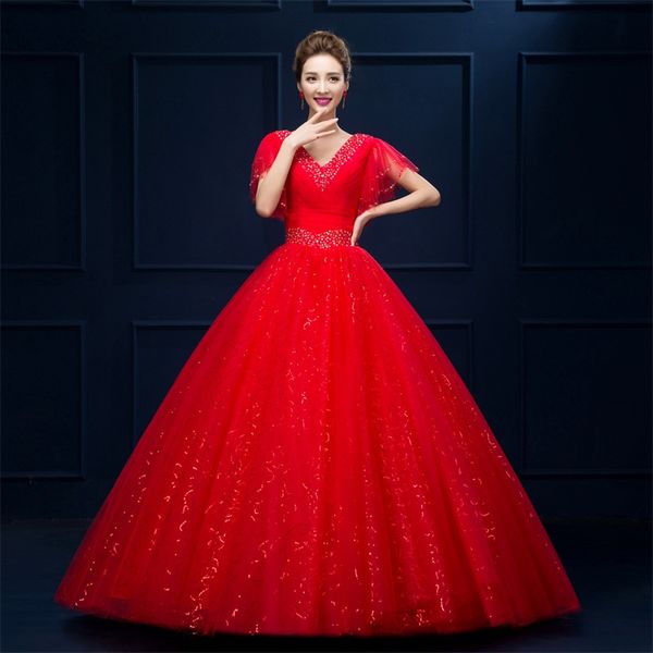 

latest wedding dresses glamorous beading formal dress wedding gowns elegant ball gown vestidos de novia white/ivory bridal gown