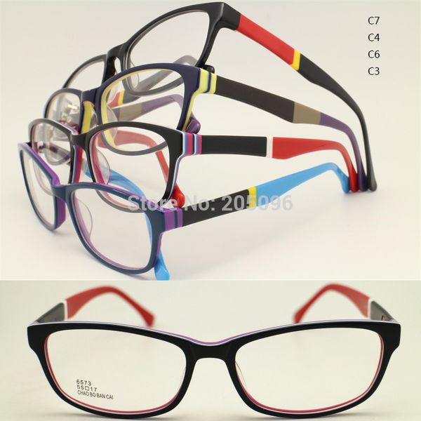 

wholesale- wholesales 6573 timless full-rim mutiple color temple square shape drop sales slim acetate optical eyeglass frames ing, Silver