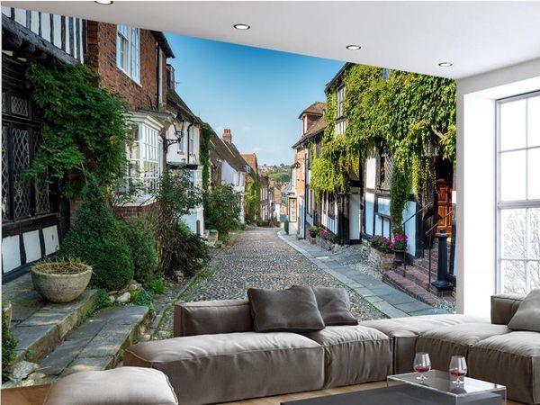 

europe and italy town of european street landscape background wall