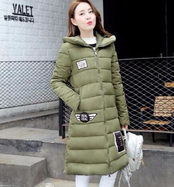 

woman new winter fashion boutique personality show thin thickening hooded down jacket cotton-padded jacket coat / m-3xl, Black