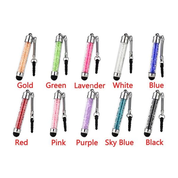 Cristal Capacitivo Stylus Touch Screen Pen com Sling para Eu Telefone Samsung Tablet Frete Grátis