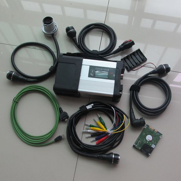 MB Star Diagnostic Tool SD C5 Connect Compact 5 mit HDD-Multiplexer-Kabeln, kompletter Kit-Scanner für Pkw und Lkw