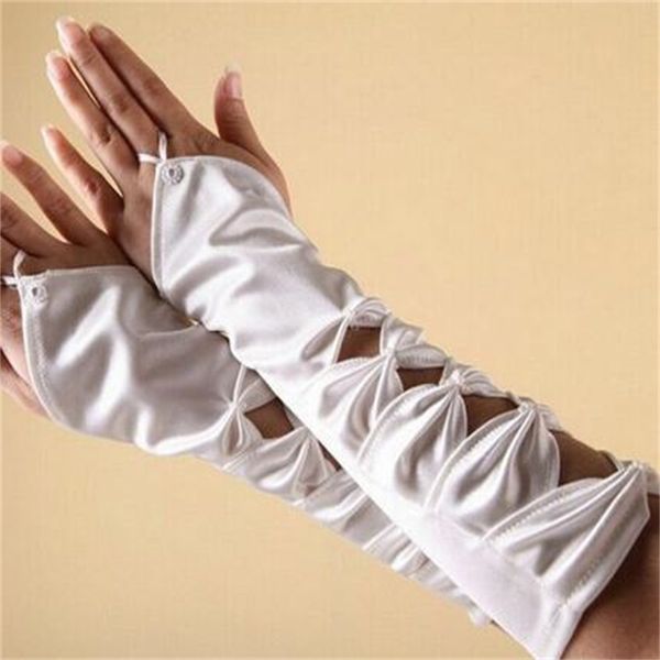 

new arrival wedding gloves stock elegant fingerless white/ivory/red bridal gloves fashion princess wedding accessories