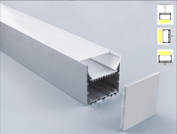 1 meter / stücke 6063 Aluminiumprofil für Breite bis 81mm LED-Streifen Wandbodenschränke Store Regal Holz Dekoration LED-Beleuchtung