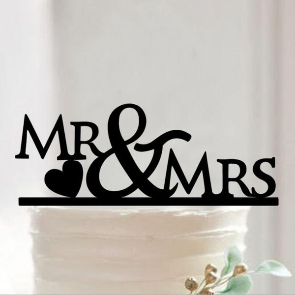 

wholesale-wedding cake er acrylic silhouette letter mr & mrs unique fashion ers for cakes wedding cake decoration gift