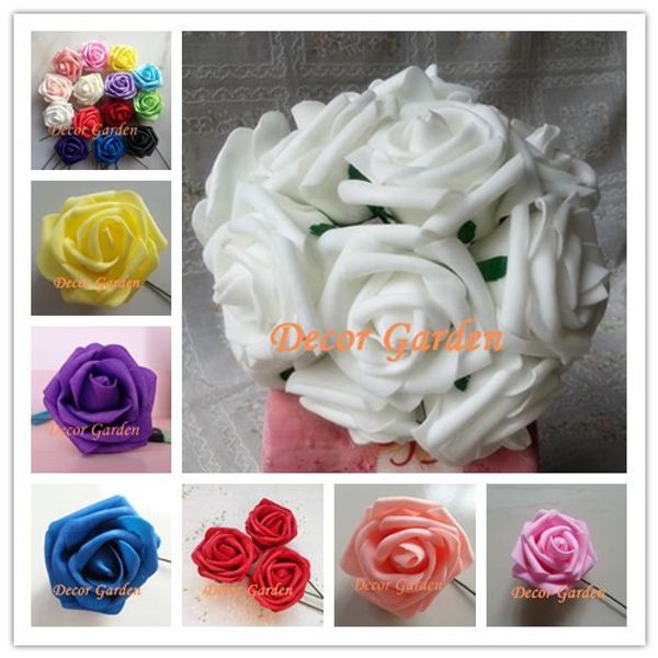 

wholesale 7cm pe artificial foam roses for diy party wedding bouquet centerpieces wrist roses flowers home floral decor