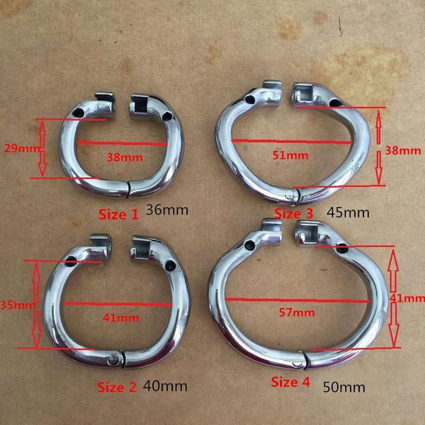 

2017 arrival snap cock cage cock stainless open mouth chastity ring new for chastity device snap ring steel male qcwha