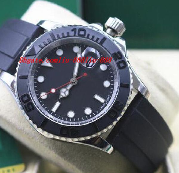 

Роскошные наручные часы 2017 новый в коробке 40 мм черный циферблат 18kt белого золота 116655 механизм с автоподзаводом механические мужские часы высшего качества