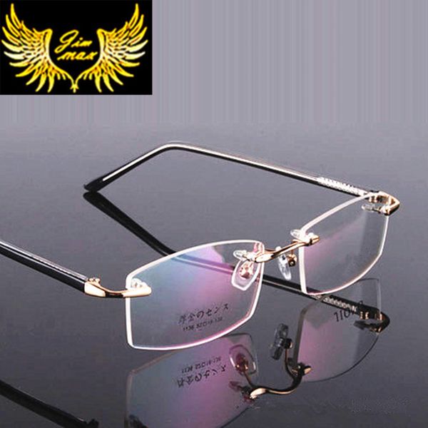 

wholesale- 2016 new arrival men style rimless eye glasses fashion men's eyeglasses square optical frame for men women, Silver