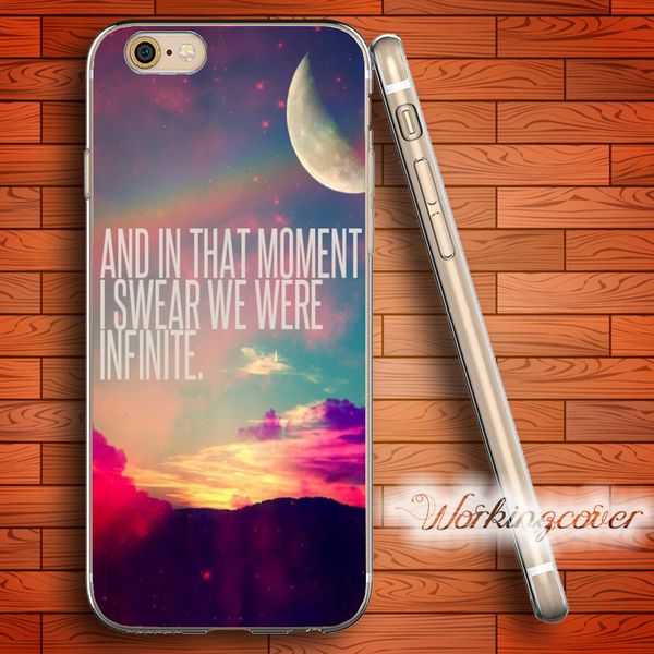 

capa moon quotes soft clear tpu case for iphone 7 6 6s plus 5s se 5 5c 4s 4 case silicone cover
