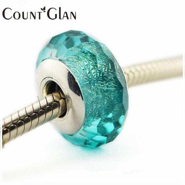 

fits pandora bracelets teal shimmer silver beads 2016 summer style 100% 925 sterling silver charms diy jewelry, Black