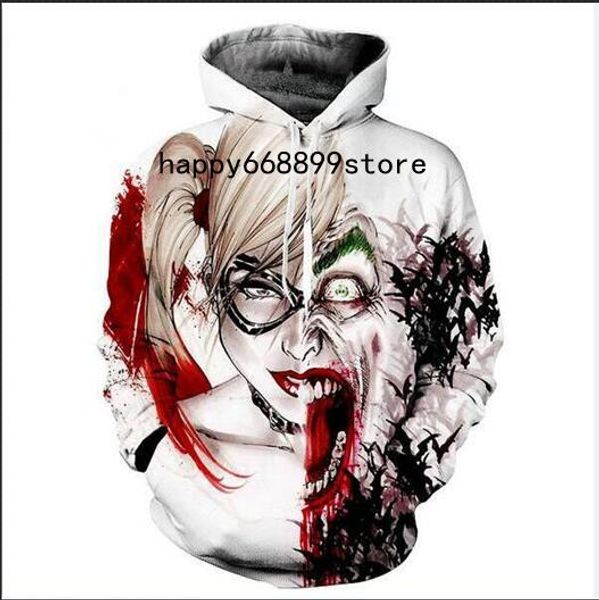 

Новая мода прохладный толстовка толстовки Мужчины Женщины 3D печати самоубийство