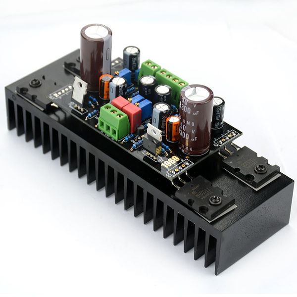 Freeshipping 1969 DC12-28V Classe A Amplificador Capa Pequenos Amplificadores de Placa de Circuito de Ouro de Imersão DIY Acabamento Amplificador Board Com Radiador