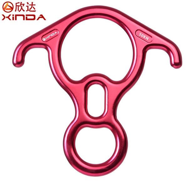 

wholesale-xinda outdoor professional rock climbing equipment 8 word ring 50kn ox horn hoop abseiling device downhill slow down descender