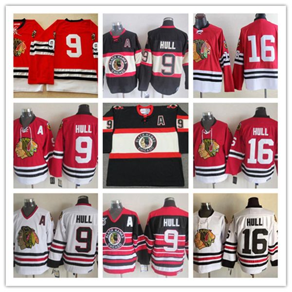 

Mens White Chicago Blackhawks BOBBY HULL VINTAGE Jerseys 1963 #16 BOBBY HULL Blackhawks Game Worn Red hockey Jersey S-3XL