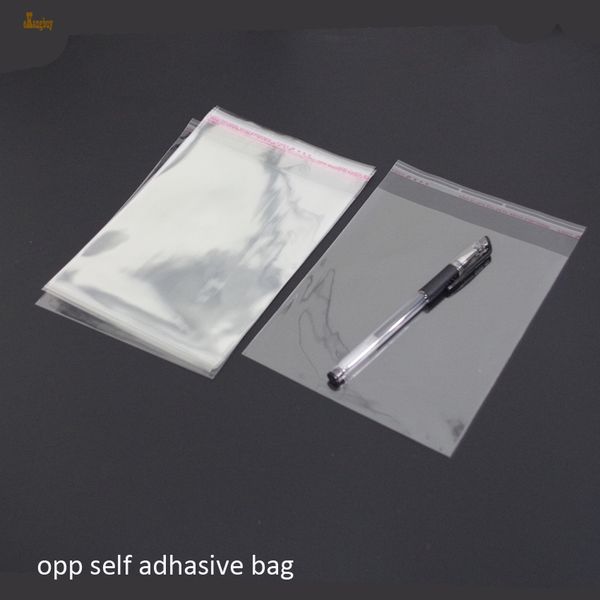 

2018 bolsas de regalo 200pcs clear resealable bopp/pvc/cellophane bags 14x18cm transparent opp gift plastic packaging self adhesive seal