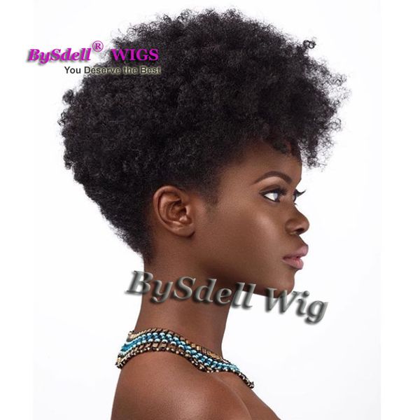Celebrity Rihanna Short Cornrows Hairstyle Wig Punk Frizzy Kinky
