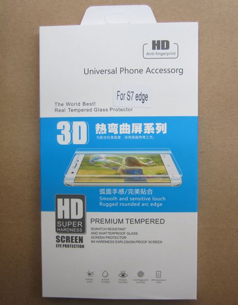Caso amigável Curvo 9 H vidro temperado protetor de tela LCD película protetora para samsung galaxy s6 s7 s8 s9 borda plus com pacote de varejo