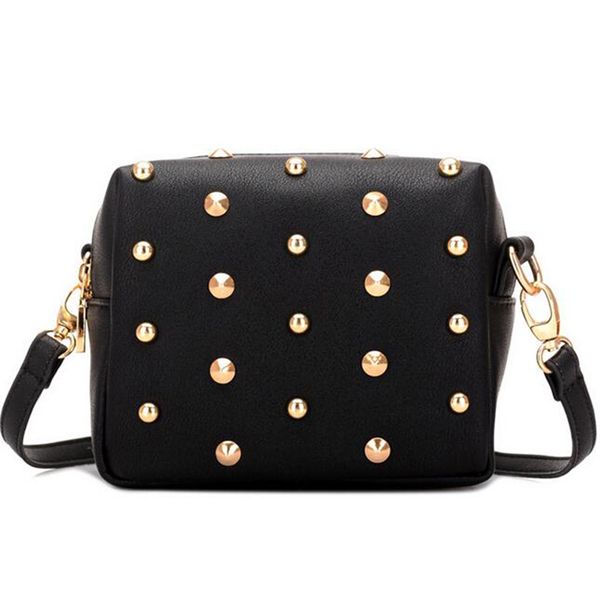 

wholesale- 2016 fashion women messenger bags women's cross body small bags rivet trend shoulder bag pu women handbags