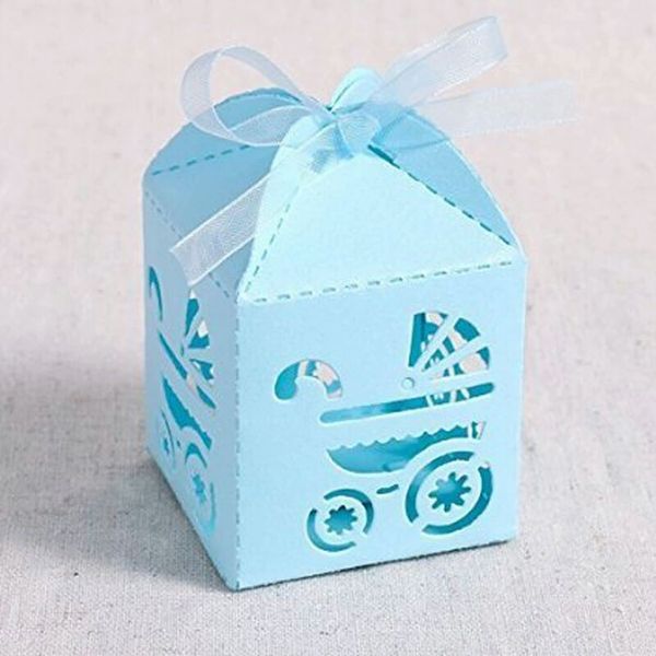 

baby shower carriage ribbon wedding favor paper box favour gift candy boxes