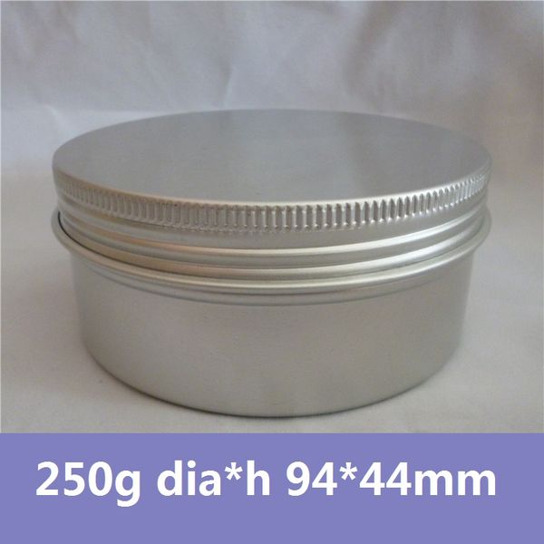 

wholesale- 50pcs/lot cosmetics packaging 250g aluminum container metal cans cream jar metal caning candle holder aluminum can